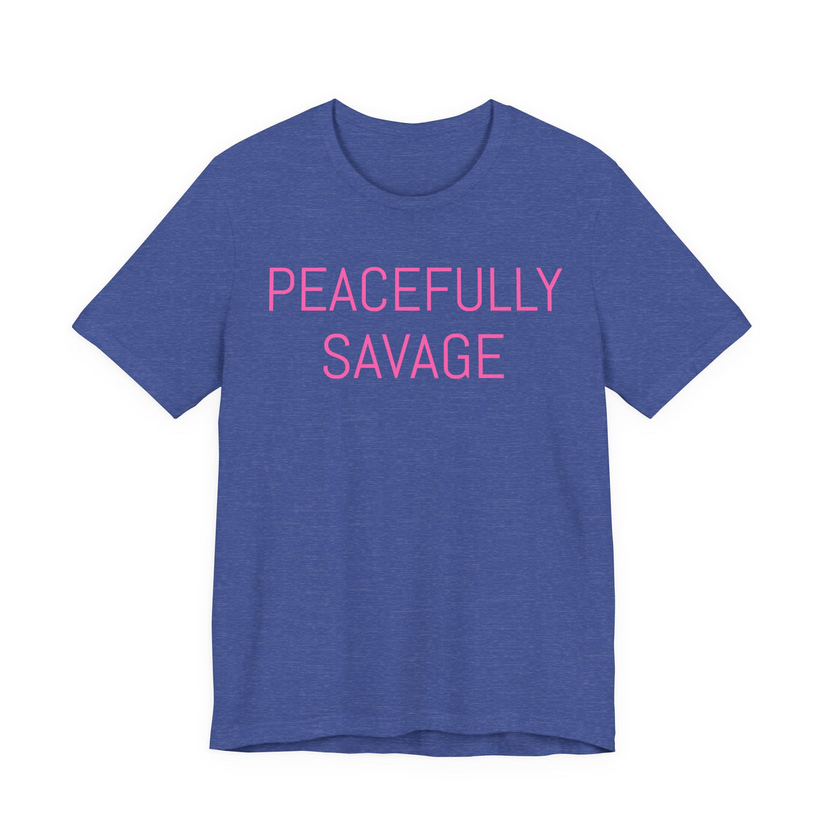PEACEFULLY SAVAGE Jersey Short Sleeve Tee- ships globally