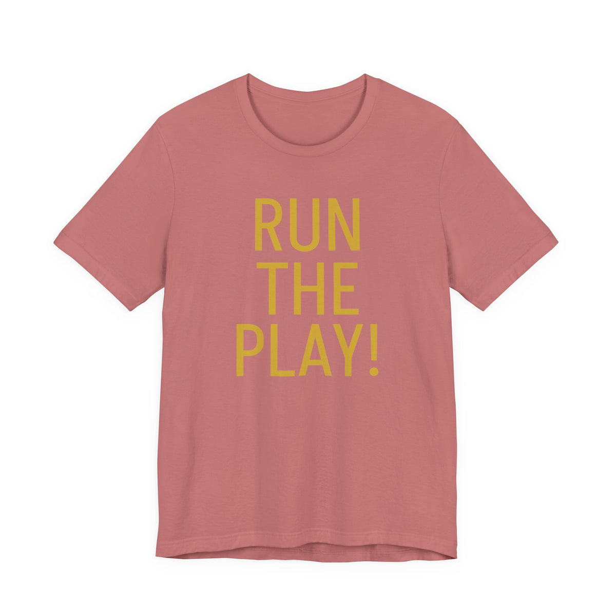 RUN THE PLAY! Jersey Short Sleeve Tee- ships globally