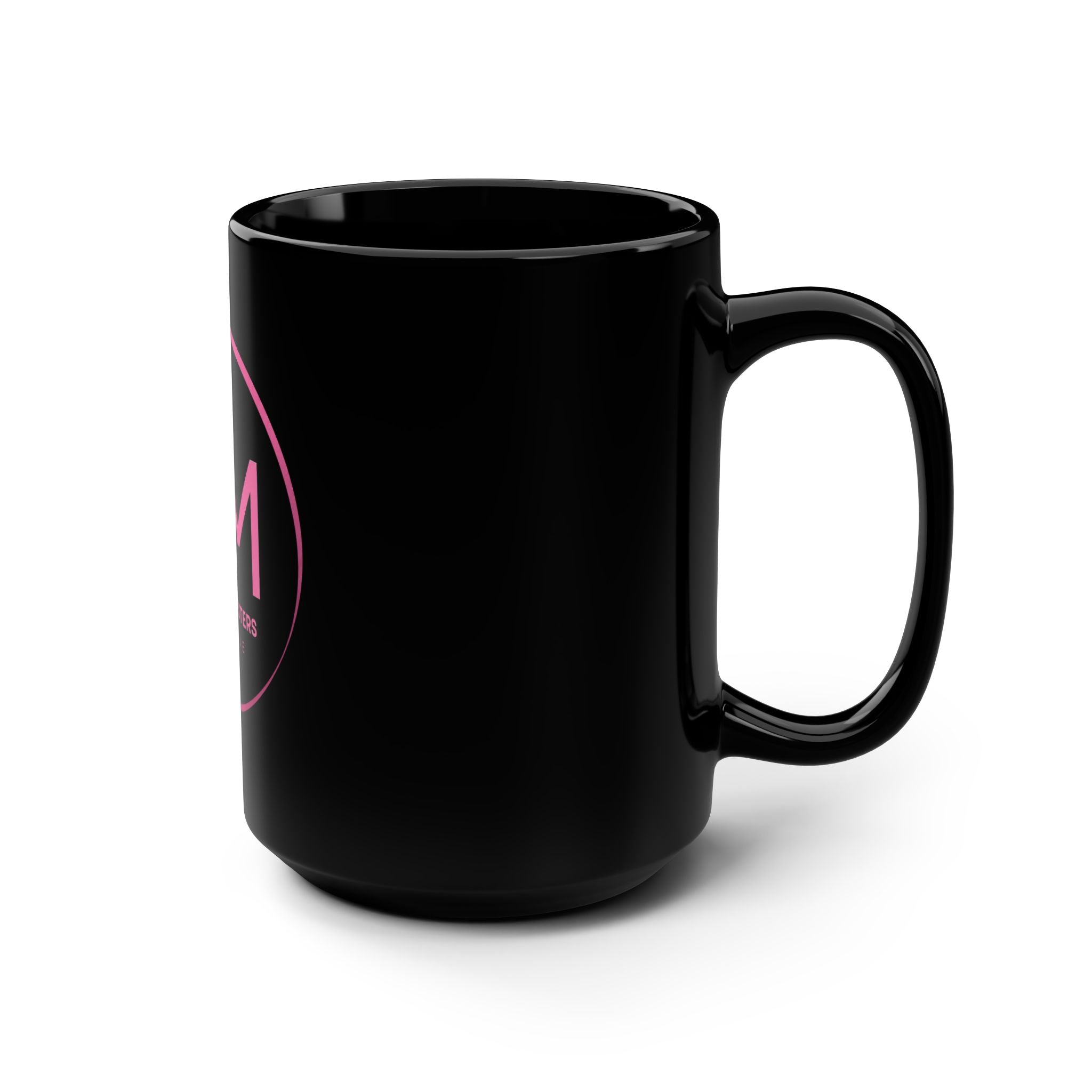 MM logo Black Mug, 15oz | Pink