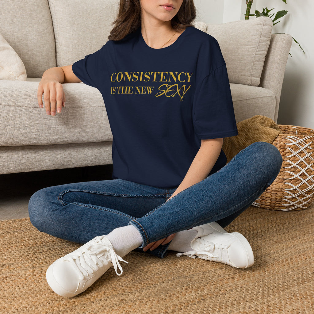 Consistency Is the New Sexy T-Shirt — Motivational Gold Foil Tee