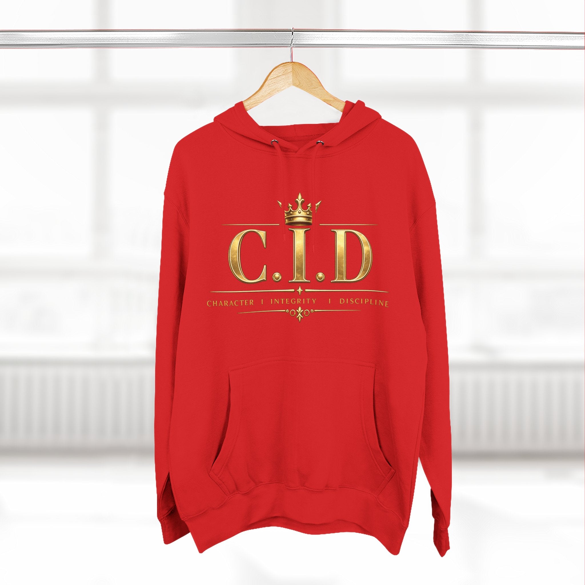 Gold text Unisex Heavyweight Hooded Sweatshirt