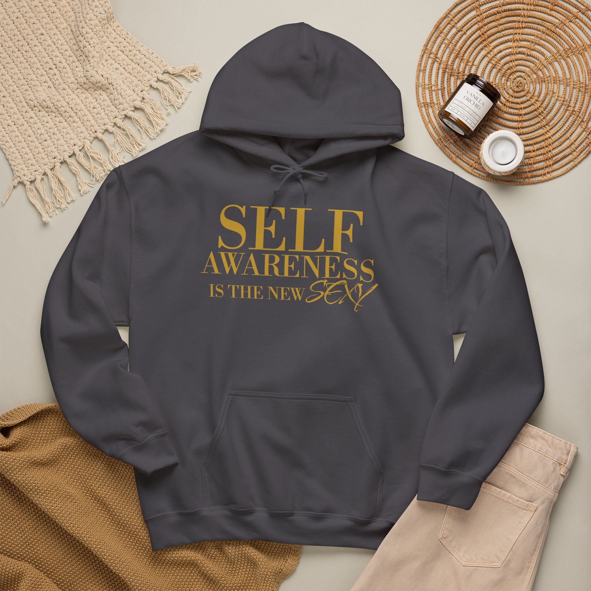 Self Awareness Is The New Sexy Hoodie — Motivational Graphic Sweatshirt