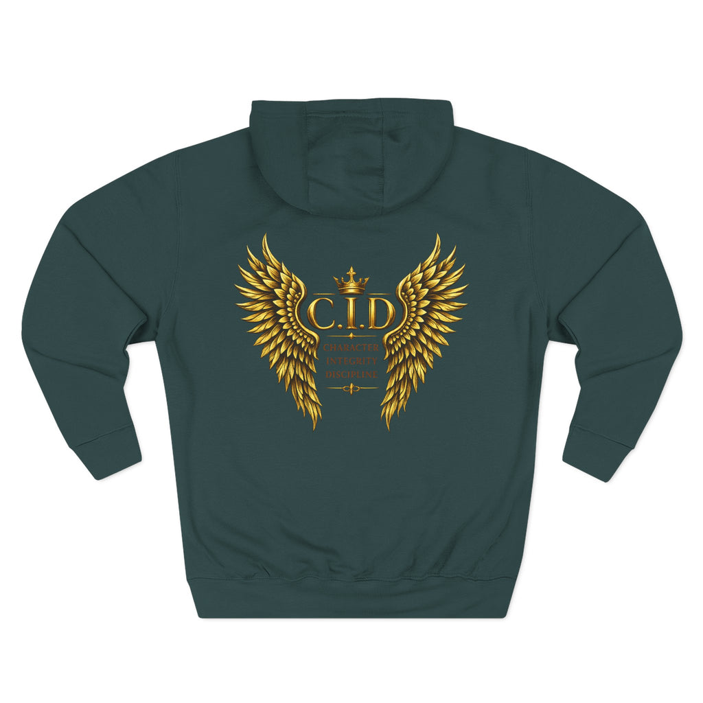Gold text Unisex Heavyweight Hooded Sweatshirt