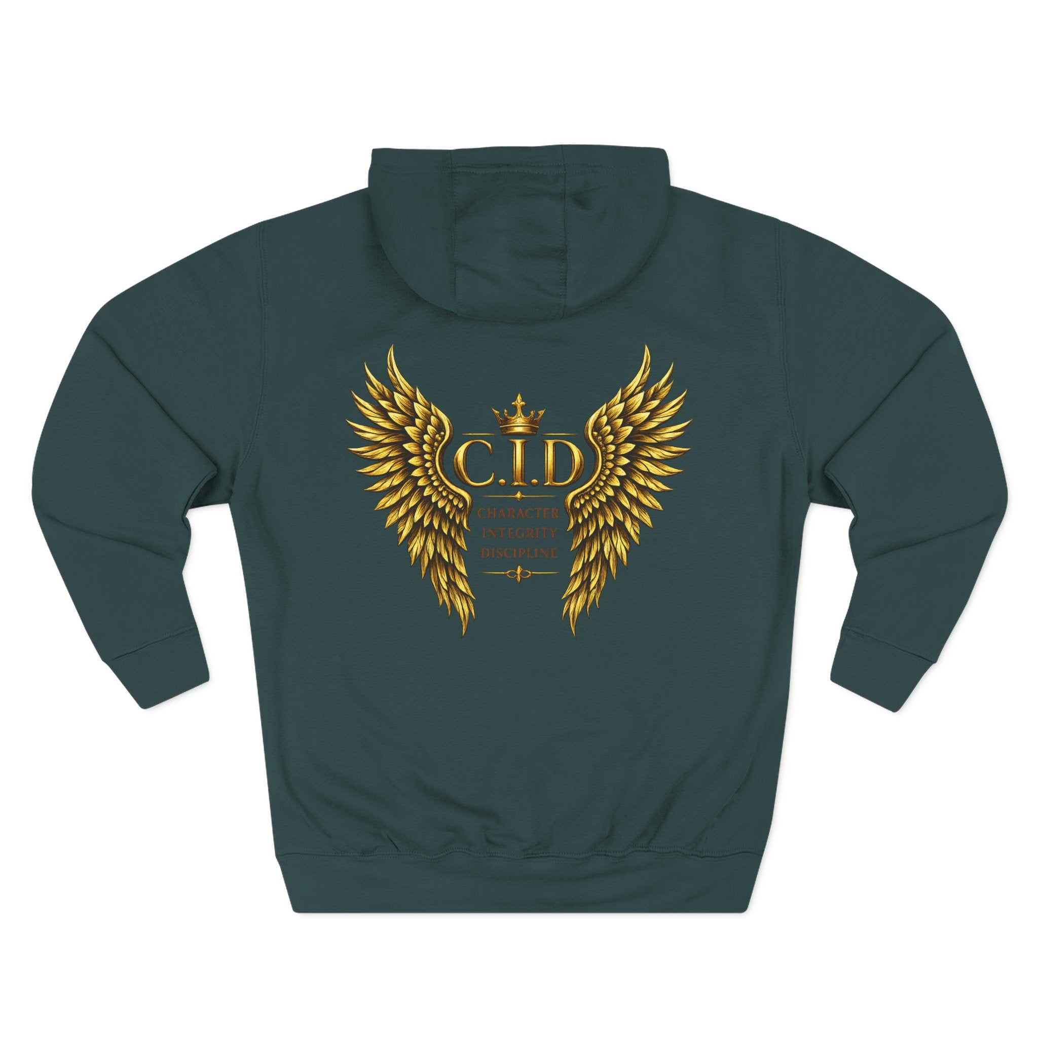 Gold text Unisex Heavyweight Hooded Sweatshirt